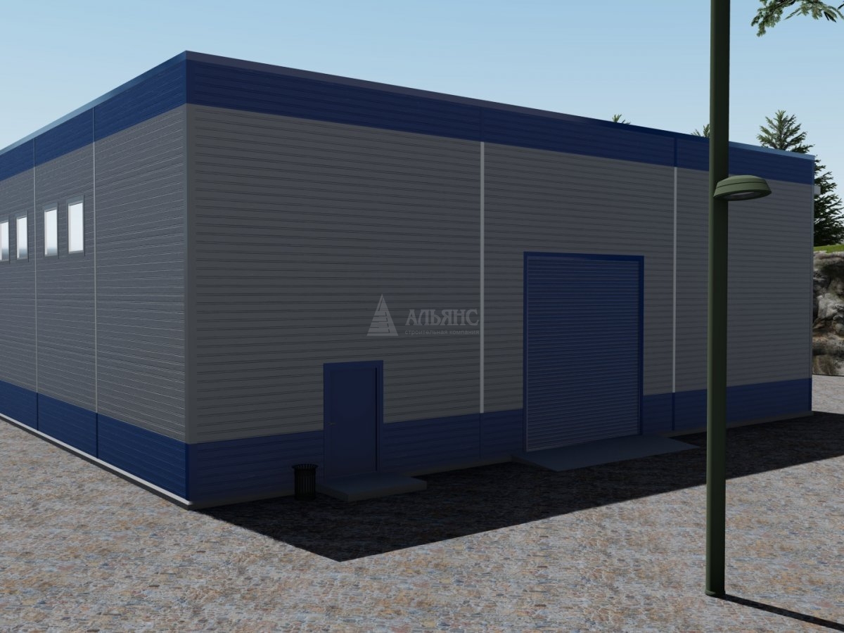 3D визуализация Склад-ангар готовой продукции из сэндвич-панелей - фото 14