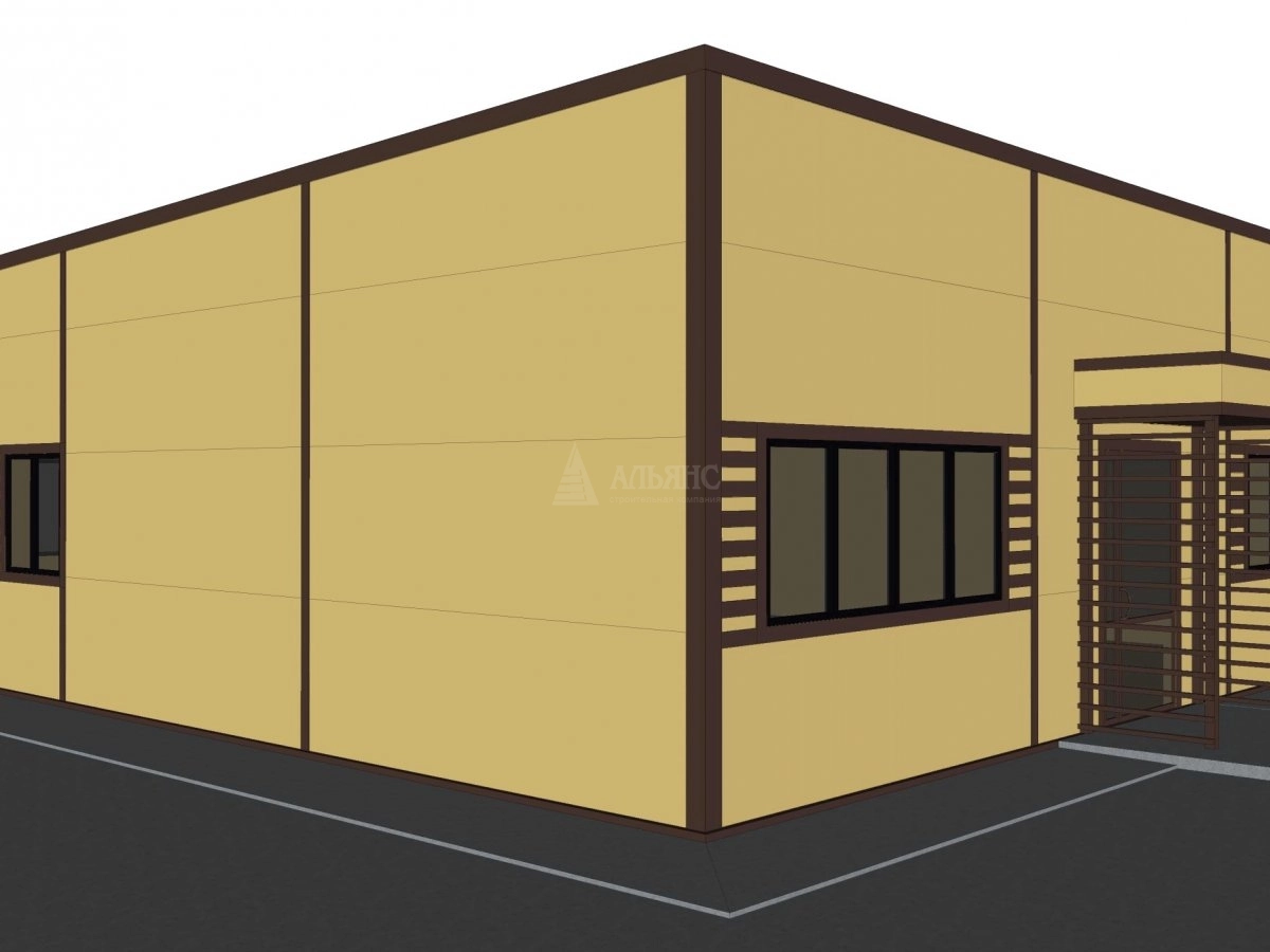 3D визуализация Магазин из сэндвич-панелей - фото 8