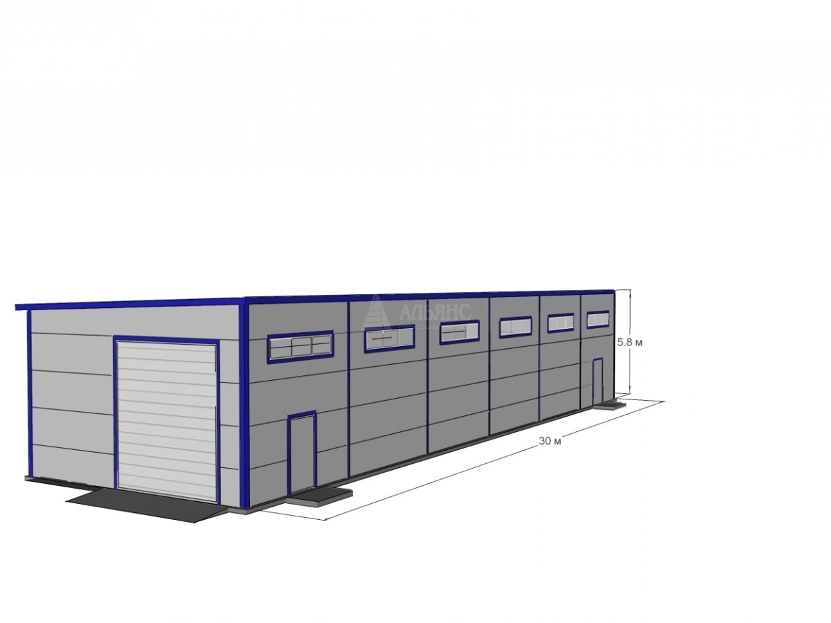 3D визуализация СТО из сэндвич-панелей - фото 13