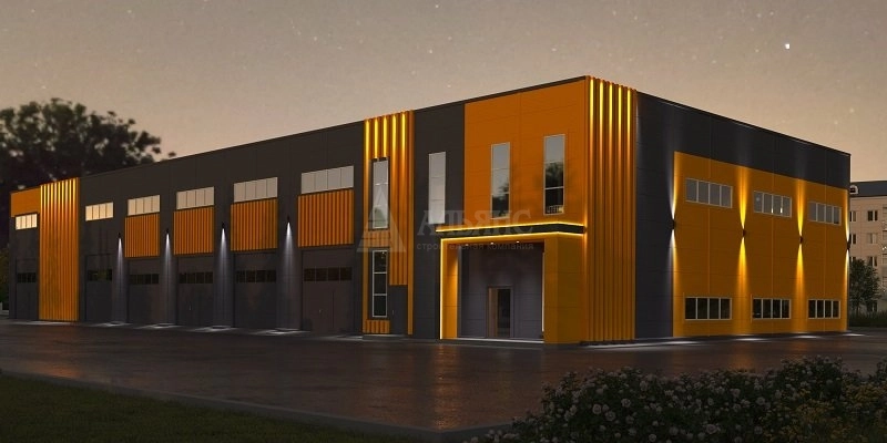 3D визуализация СТО из сэндвич-панелей - фото 6