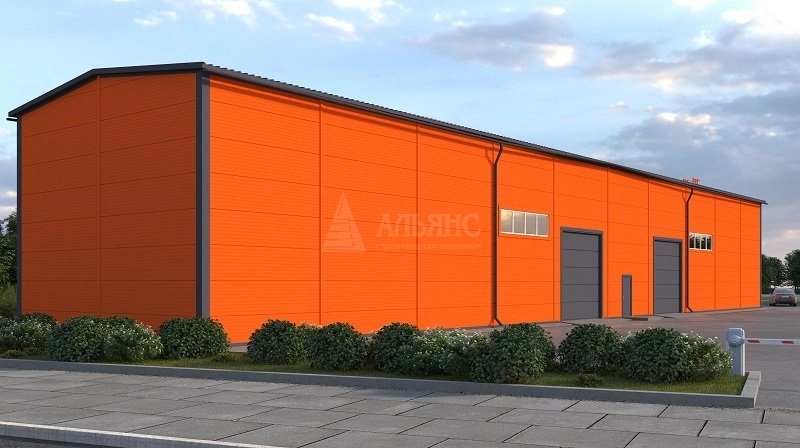 3D визуализация Здание склада из сэндвич панелей - фото 2