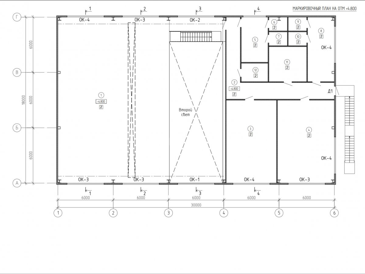 Планировка Цех с АБК из сэндвич панелей -  фото 6
