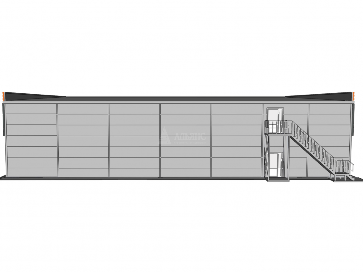 3D визуализация Магазин из сэндвич-панелей - фото 4