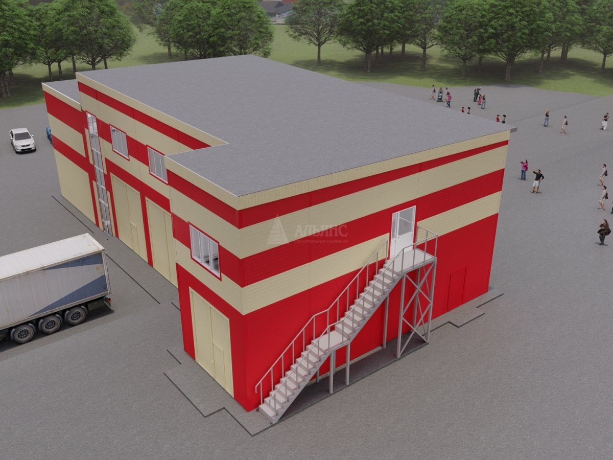 3D визуализация СТО из сэндвия-панеелей - фото 6
