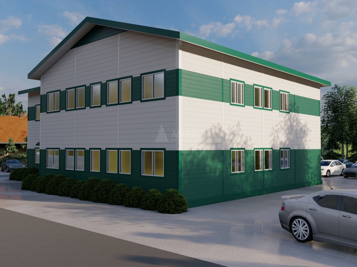 3D визуализация Общежитие из сэндвич-панелей - фото 3