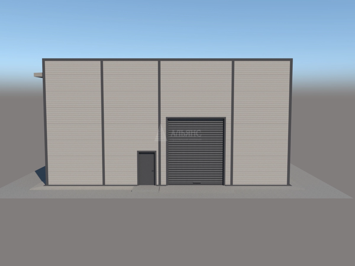 3D визуализация СТО из сэндвич-панелей - фото 11